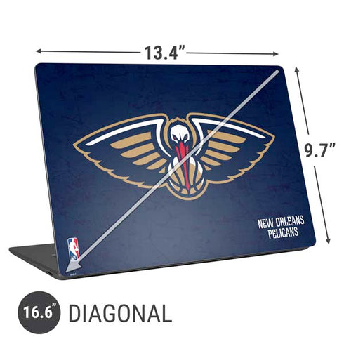 NBA New Orleans Pelicans Distressed Universal Laptop 16.6in (13.4 x 9.7in) Skin